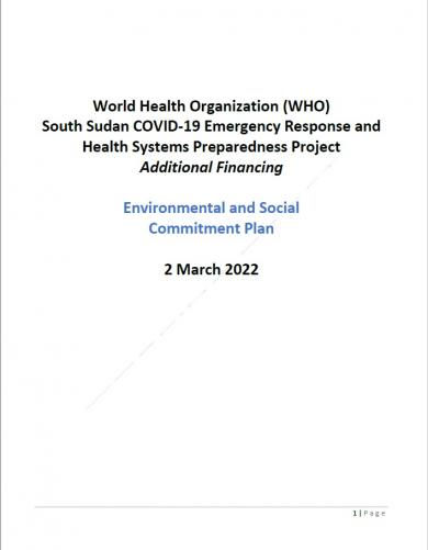 Environmental and Social Commitment Plan 
